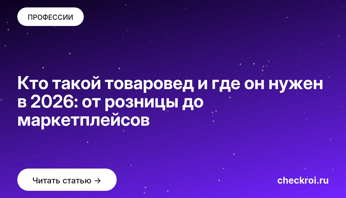 Статья: Кто такой товаровед и где он нужен в 2026: от розницы до маркетплейсов Обложка: Кто такой товаровед и где он нужен в 2026: от розницы до маркетплейсов