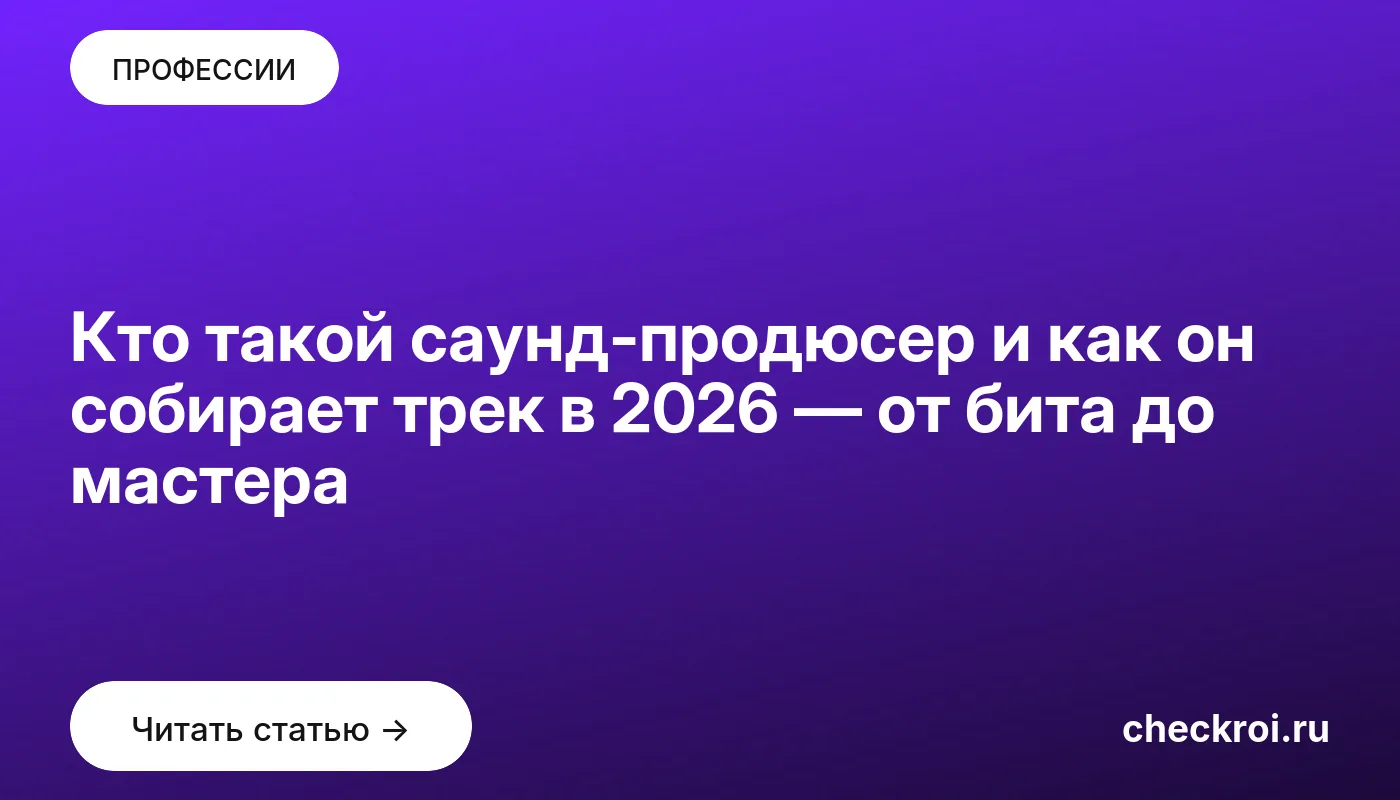 Обложка: Кто такой саунд продюсер и как он собирает трек в 2026 — от бита до мастера