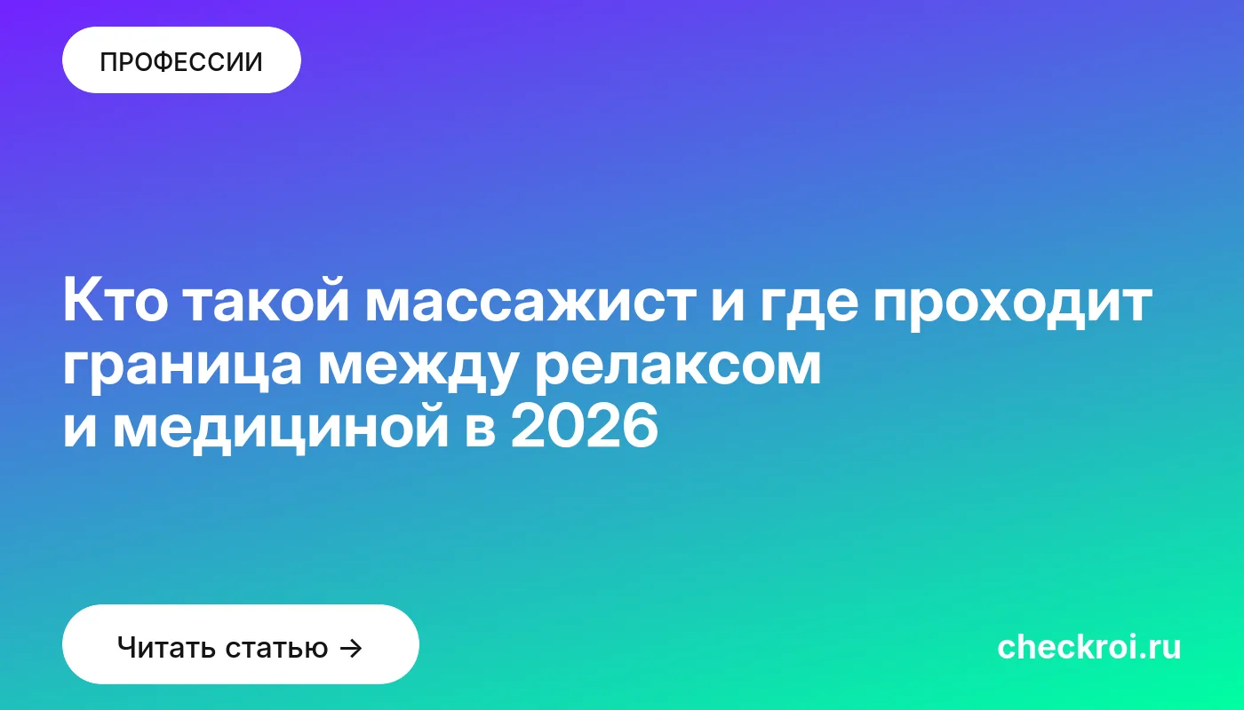 Обложка: Кто такой массажист и где проходит граница между релаксом и медициной в 2026