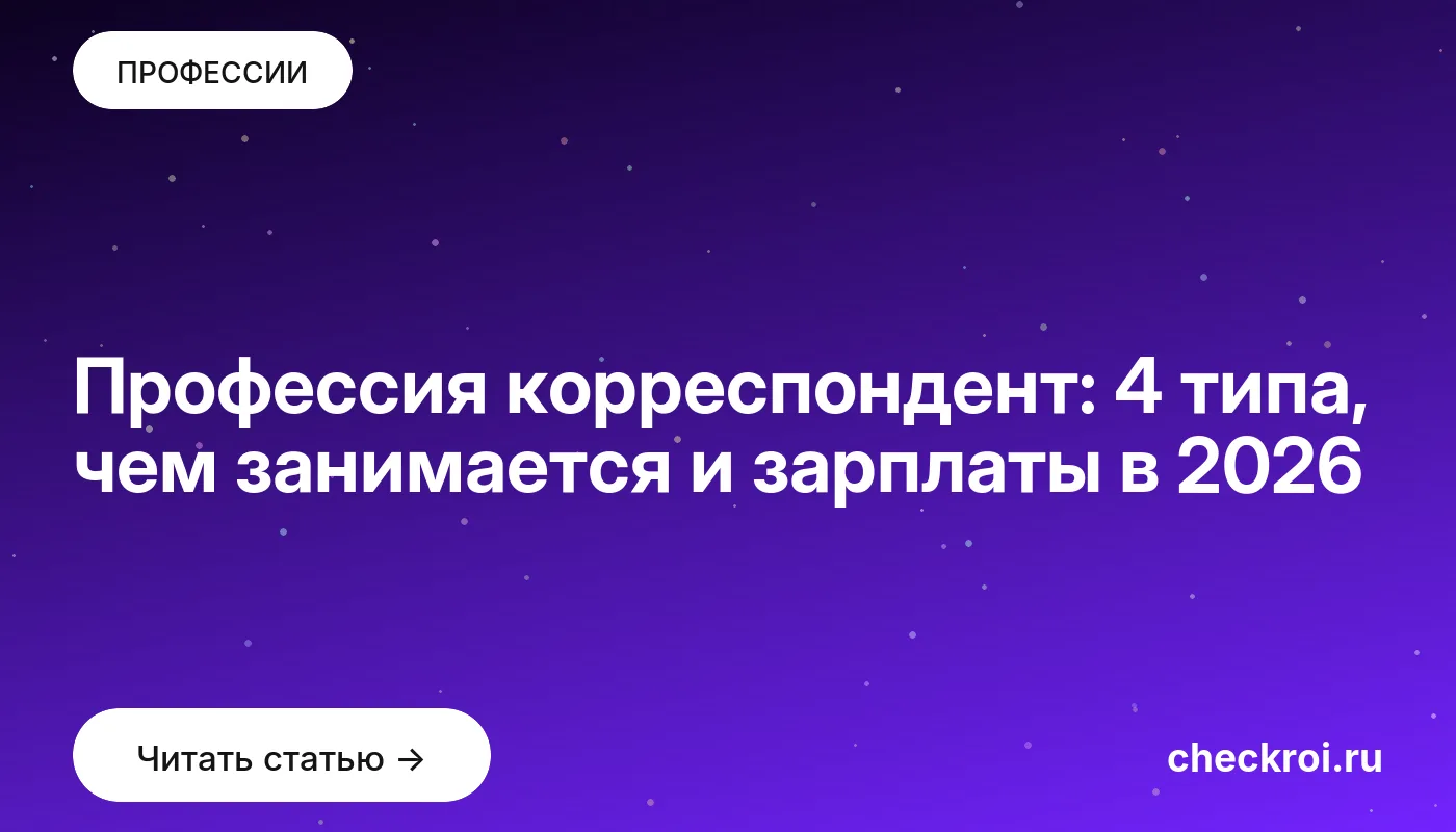 Обложка: Профессия корреспондент: 4 типа, чем занимается и зарплаты в 2026