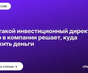 Обложка: Кто такой инвестиционный директор и кто в компании решает, куда вложить деньги
