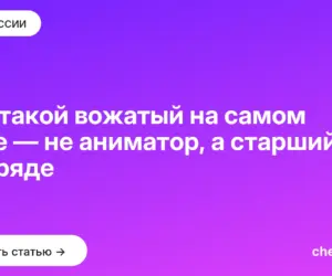 Обложка: Кто такой вожатый на самом деле — не аниматор, а старший в отряде