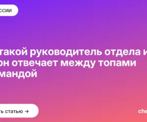 Обложка: Кто такой руководитель отдела и за что он отвечает между топами и командой