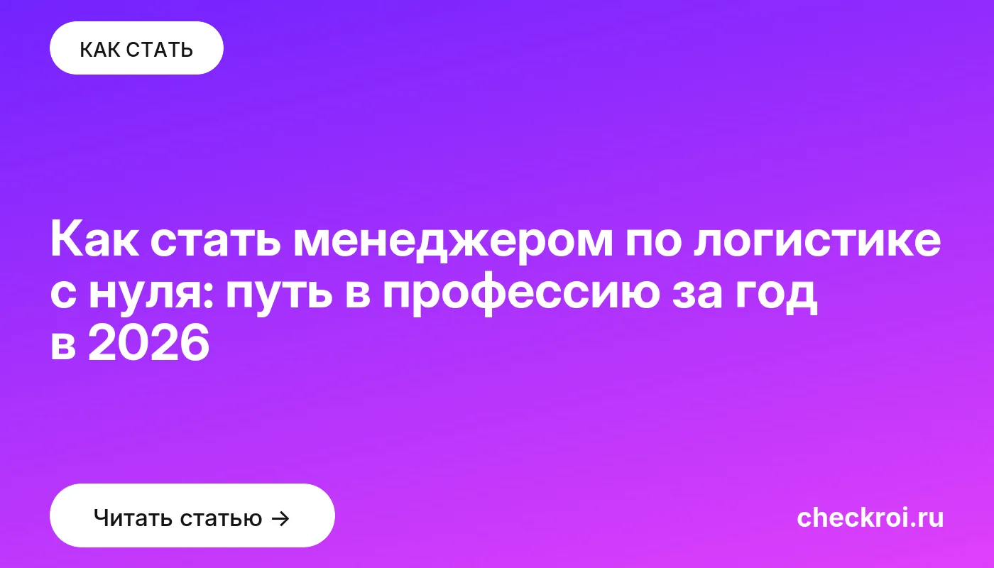 Статья: Как стать менеджером по логистике с нуля: путь в профессию за год в 2026 Обложка: Как стать менеджером по логистике с нуля: путь в профессию за год в 2026