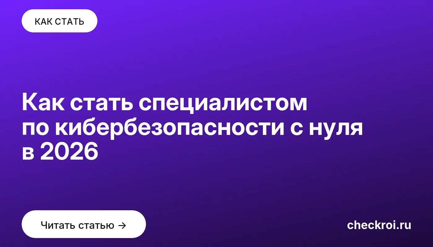 Обложка: Как стать специалистом по кибербезопасности с нуля в 2026