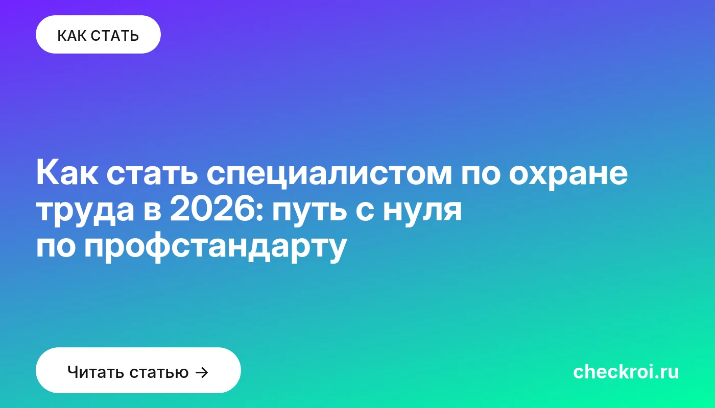 Обложка: Как стать специалистом по охране труда в 2026: путь с нуля по профстандарту