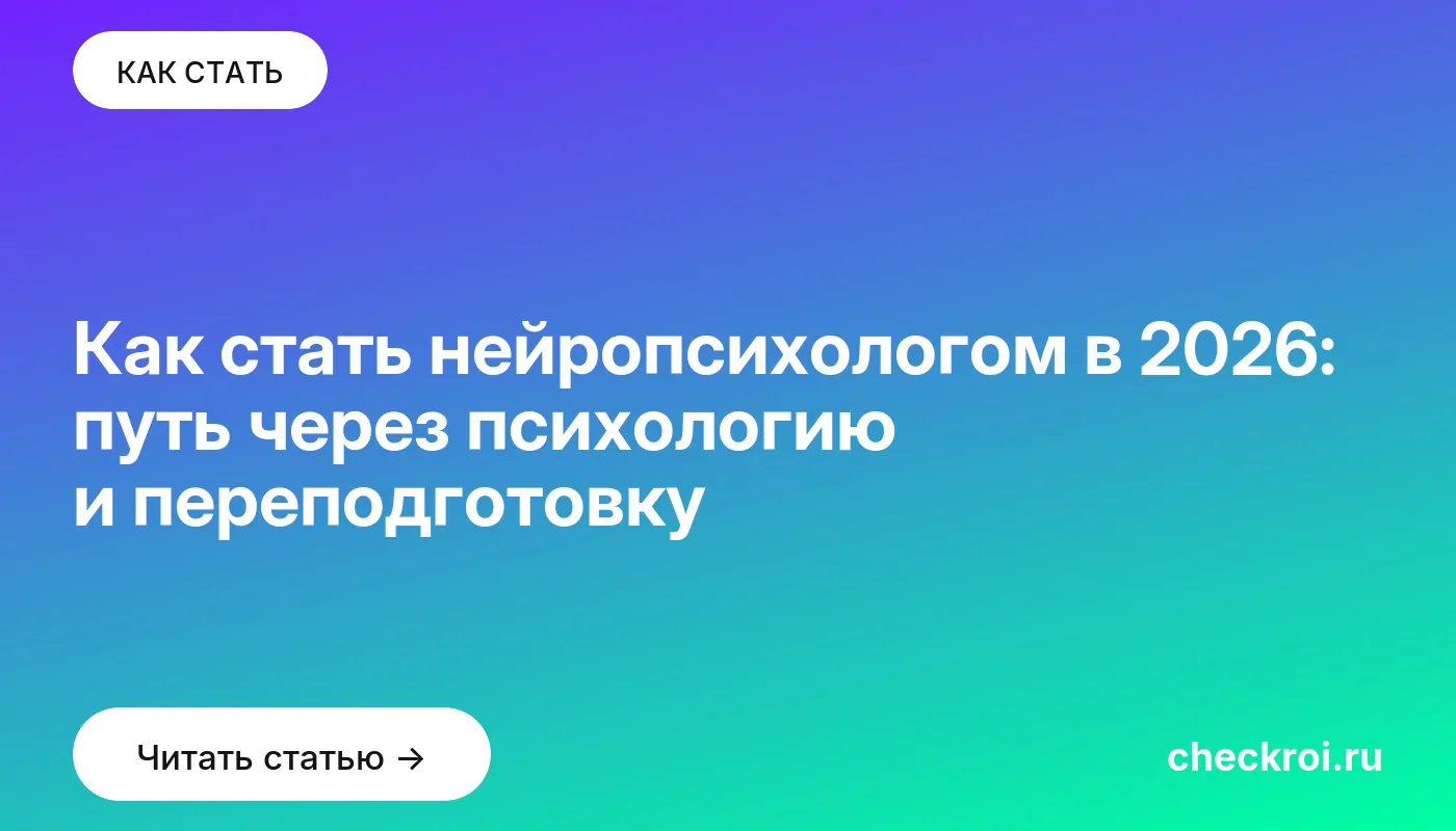 Обложка: Как стать нейропсихологом в 2026: путь через психологию и переподготовку