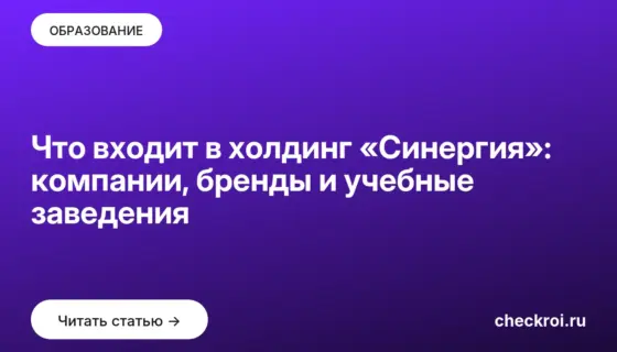Обложка: Что входит в холдинг «Синергия»: компании, бренды и учебные заведения