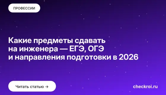 Обложка: Какие предметы сдавать на инженера — ЕГЭ, ОГЭ и направления подготовки в 2026