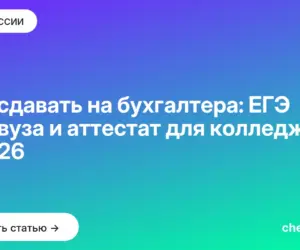 Обложка: Что сдавать на бухгалтера: ЕГЭ для вуза и аттестат для колледжа в 2026