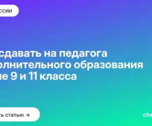 Обложка: Что сдавать на педагога дополнительного образования после 9 и 11 класса