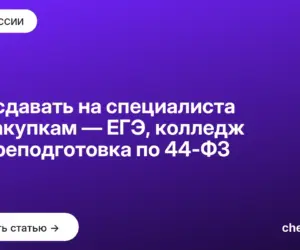 Обложка: Что сдавать на специалиста по закупкам — ЕГЭ, колледж и переподготовка по 44 ФЗ