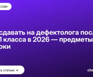 Обложка: Что сдавать на дефектолога после 9 и 11 класса в 2026 — предметы и сроки