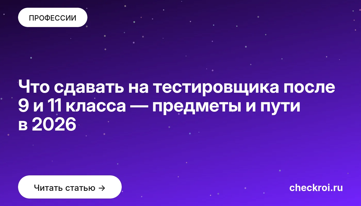 Обложка: Что сдавать на тестировщика после 9 и 11 класса — предметы и пути в 2026