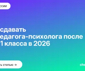 Обложка: Что сдавать на педагога психолога после 9 и 11 класса в 2026