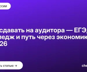 Обложка: Что сдавать на аудитора — ЕГЭ, колледж и путь через экономику в 2026