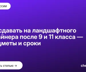 Обложка: Что сдавать на ландшафтного дизайнера после 9 и 11 класса — предметы и сроки