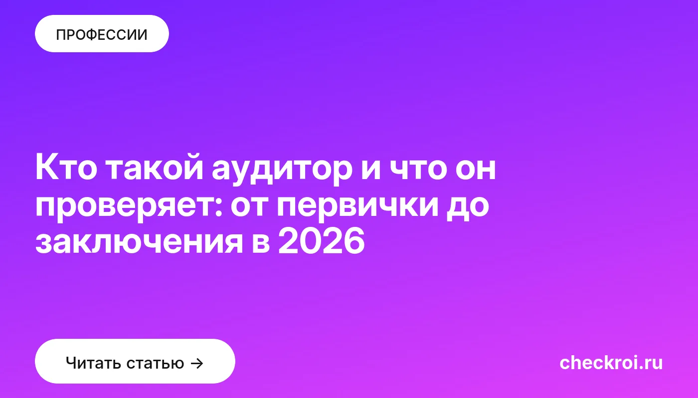 Обложка: Кто такой аудитор и что он проверяет: от первички до заключения в 2026