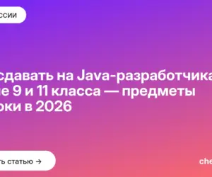Обложка: Что сдавать на Java разработчика после 9 и 11 класса — предметы и сроки в 2026