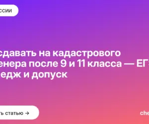 Обложка: Что сдавать на кадастрового инженера после 9 и 11 класса — ЕГЭ, колледж и допуск