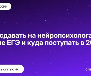 Обложка: Что сдавать на нейропсихолога — какие ЕГЭ и куда поступать в 2026