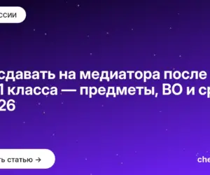 Обложка: Что сдавать на медиатора после 9 и 11 класса — предметы, ВО и сроки в 2026