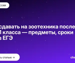 Обложка: Что сдавать на зоотехника после 9 и 11 класса — предметы, сроки и без ЕГЭ