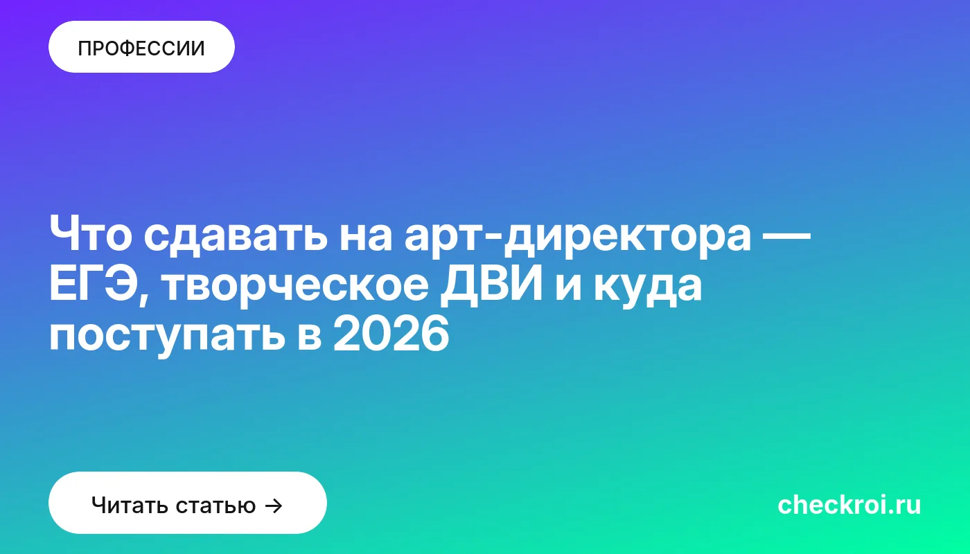 Обложка: Что сдавать на арт директора — ЕГЭ, творческое ДВИ и куда поступать в 2026