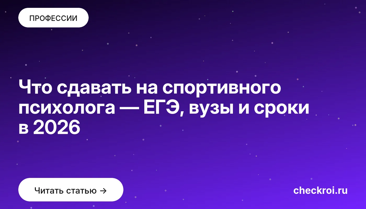 Обложка: Что сдавать на спортивного психолога — ЕГЭ, вузы и сроки в 2026