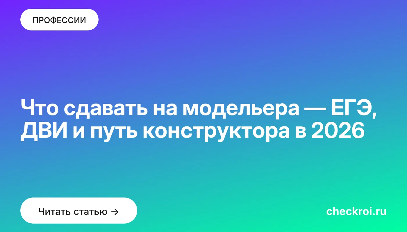 Статья: Что сдавать на модельера — ЕГЭ, ДВИ и путь конструктора в 2027 Обложка: Что сдавать на модельера — ЕГЭ, ДВИ и путь конструктора в 2026