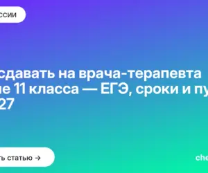 Обложка: Что сдавать на врача терапевта после 11 класса — ЕГЭ, сроки и путь в 2027