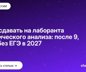 Обложка: Что сдавать на лаборанта химического анализа: после 9, 11 и без ЕГЭ в 2027