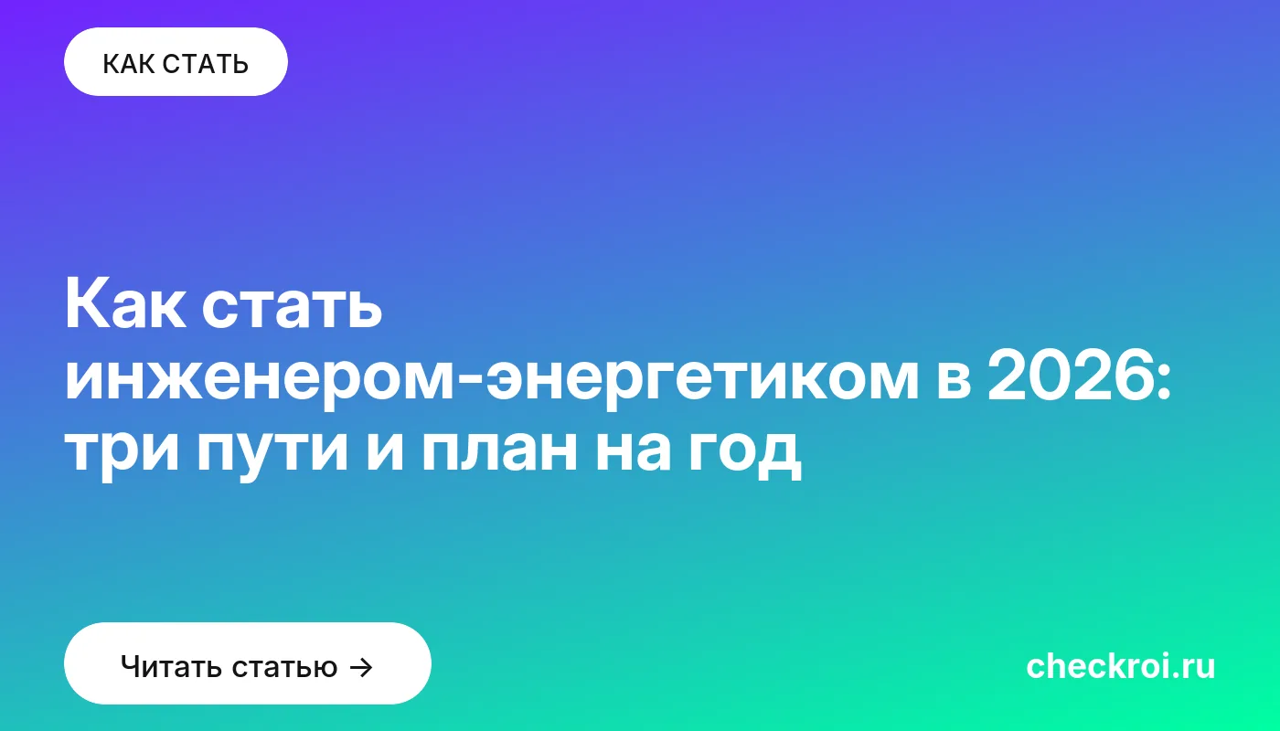 Статья: Как стать инженером-энергетиком в 2026: три пути и план на год Обложка: Как стать инженером энергетиком в 2026: три пути и план на год
