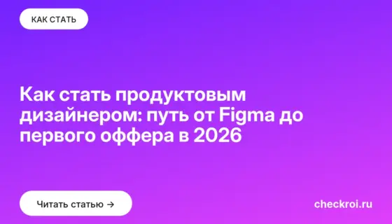 Обложка: Как стать продуктовым дизайнером: путь от Figma до первого оффера в 2026