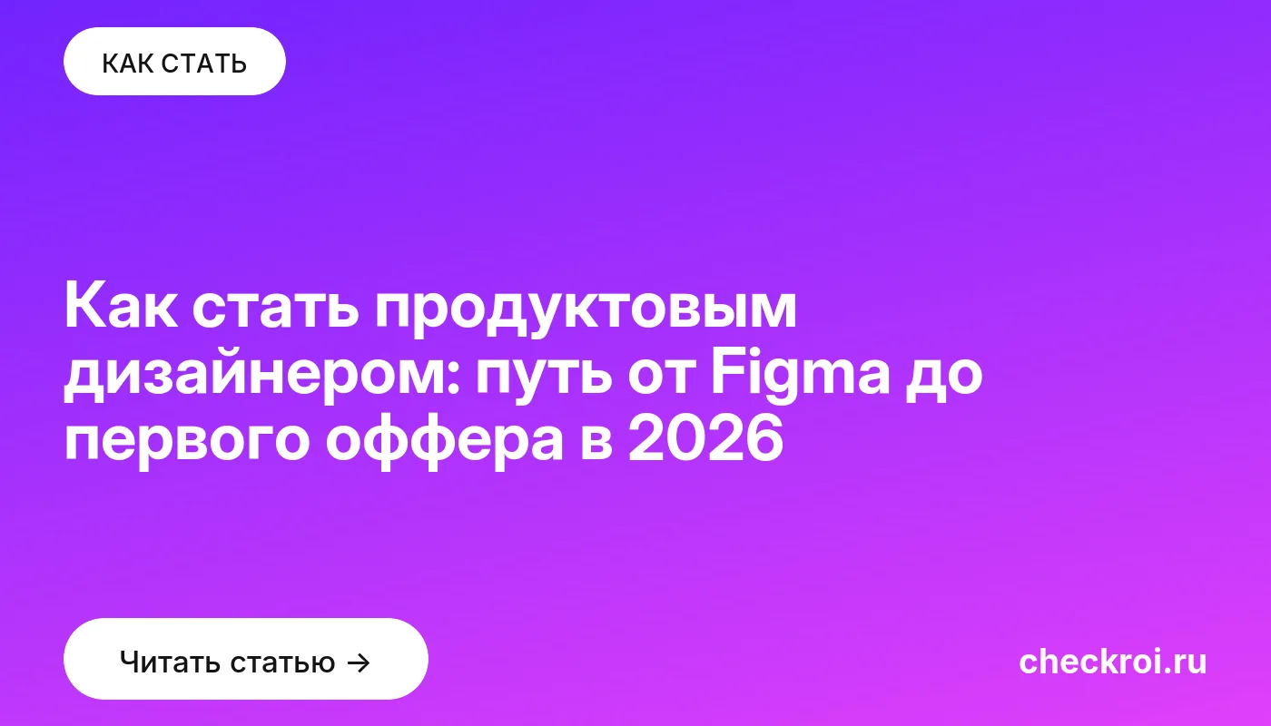 Обложка: Как стать продуктовым дизайнером: путь от Figma до первого оффера в 2026
