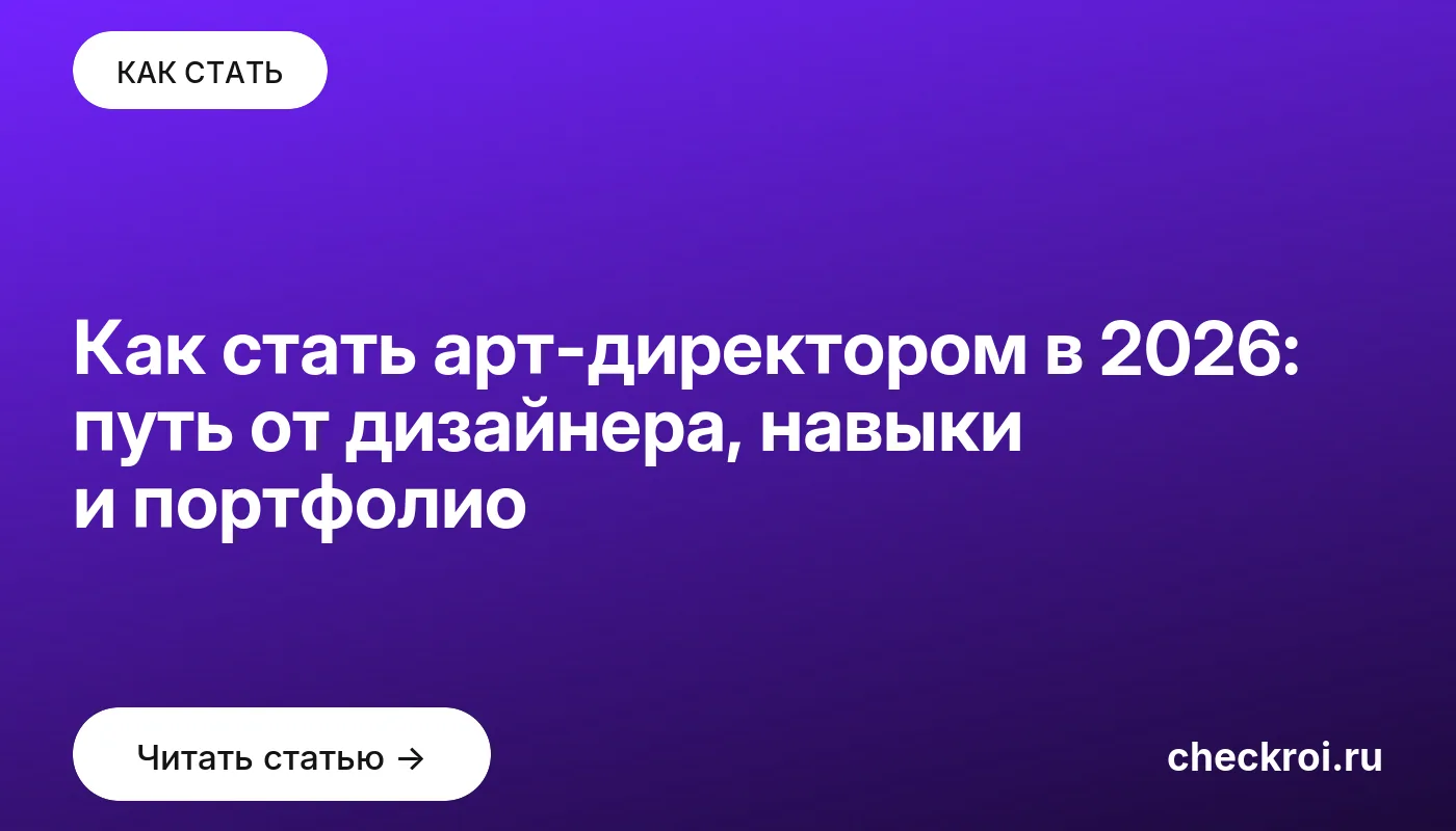 Обложка: Как стать арт директором в 2026: путь от дизайнера, навыки и портфолио