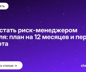 Обложка: Как стать риск менеджером с нуля: план на 12 месяцев и первая работа