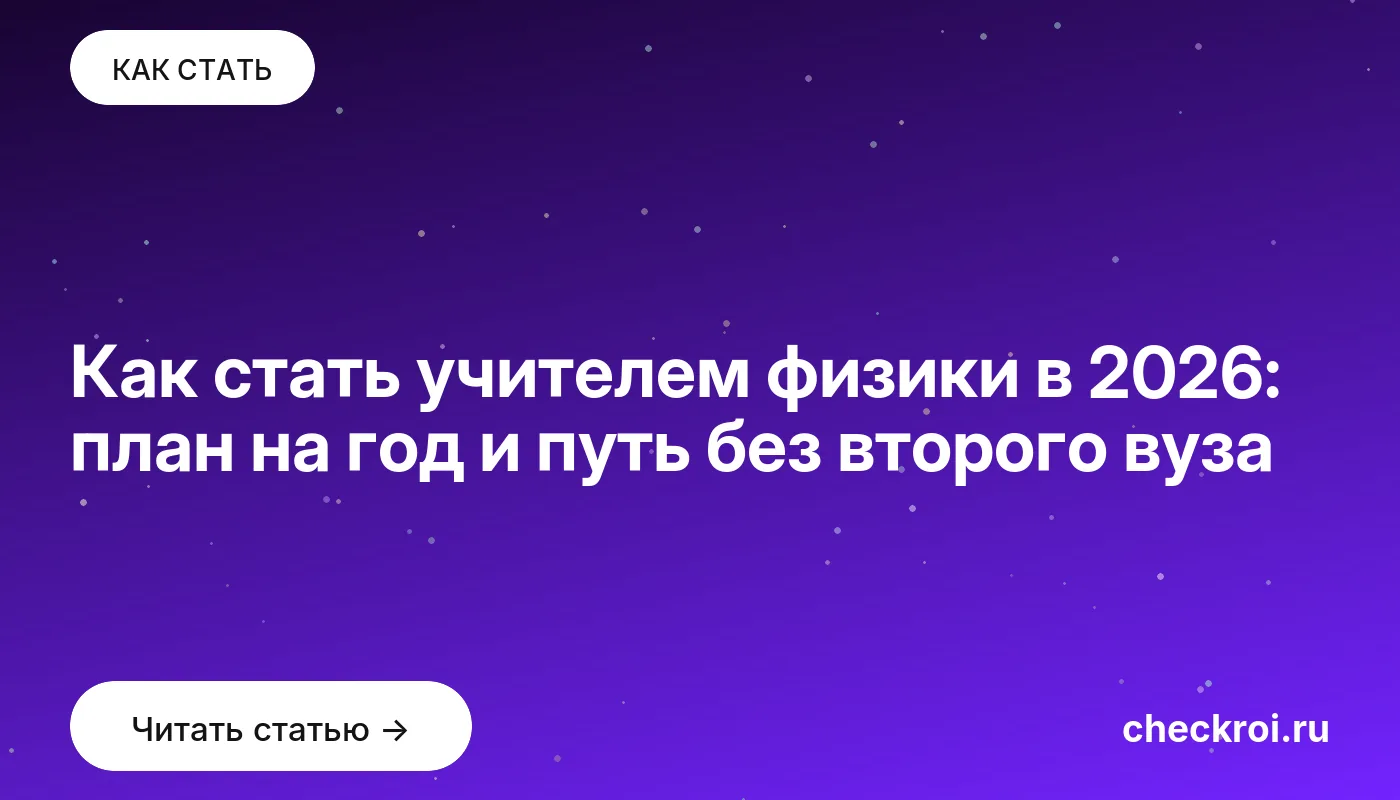 Обложка: Как стать учителем физики в 2026: план на год и путь без второго вуза