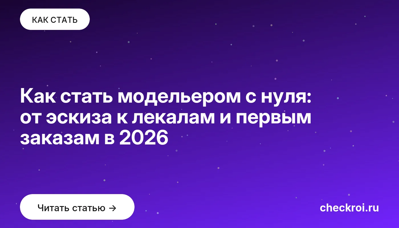 Обложка: Как стать модельером с нуля: от эскиза к лекалам и первым заказам в 2026