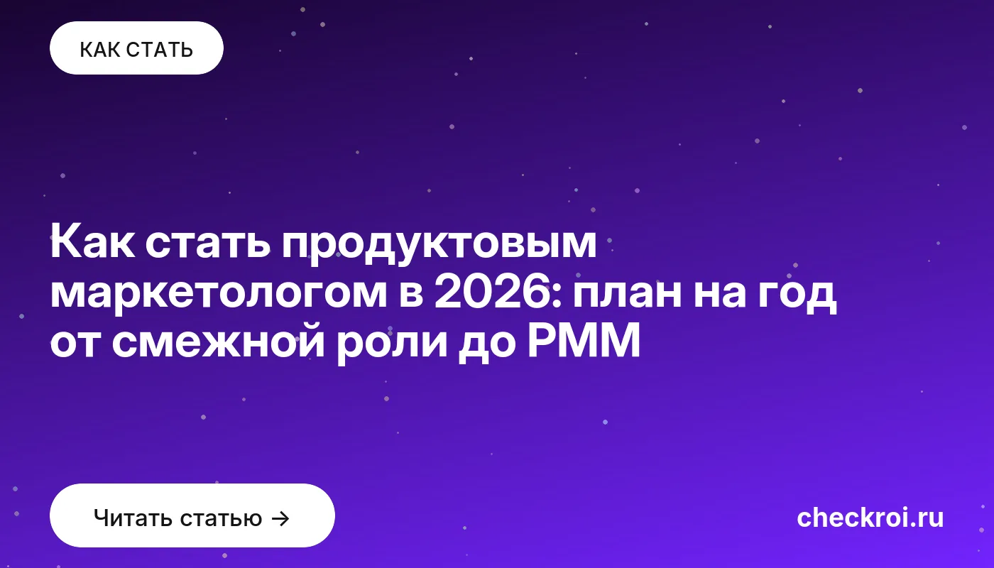 Обложка: Как стать продуктовым маркетологом в 2026: план на год от смежной роли до PMM