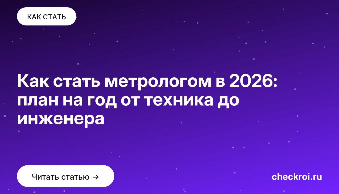 Статья: Как стать метрологом в 2026: план на год от техника до инженера Обложка: Как стать метрологом в 2026: план на год от техника до инженера