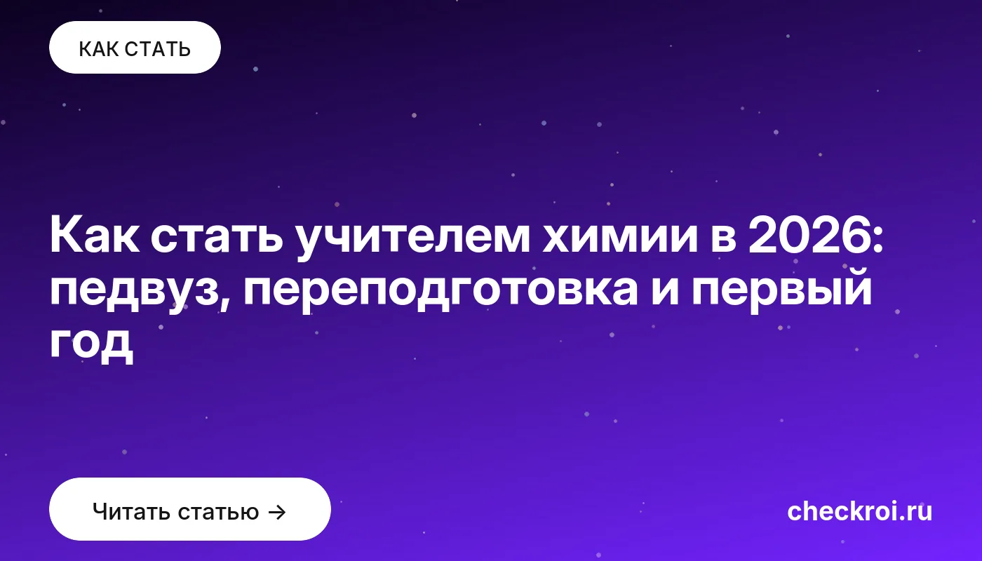 Обложка: Как стать учителем химии в 2026: педвуз, переподготовка и первый год