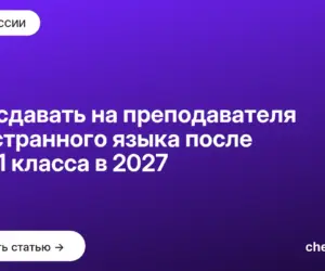 Обложка: Что сдавать на преподавателя иностранного языка после 9 и 11 класса в 2027
