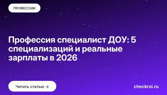 Обложка: Профессия специалист ДОУ: 5 специализаций и реальные зарплаты в 2026