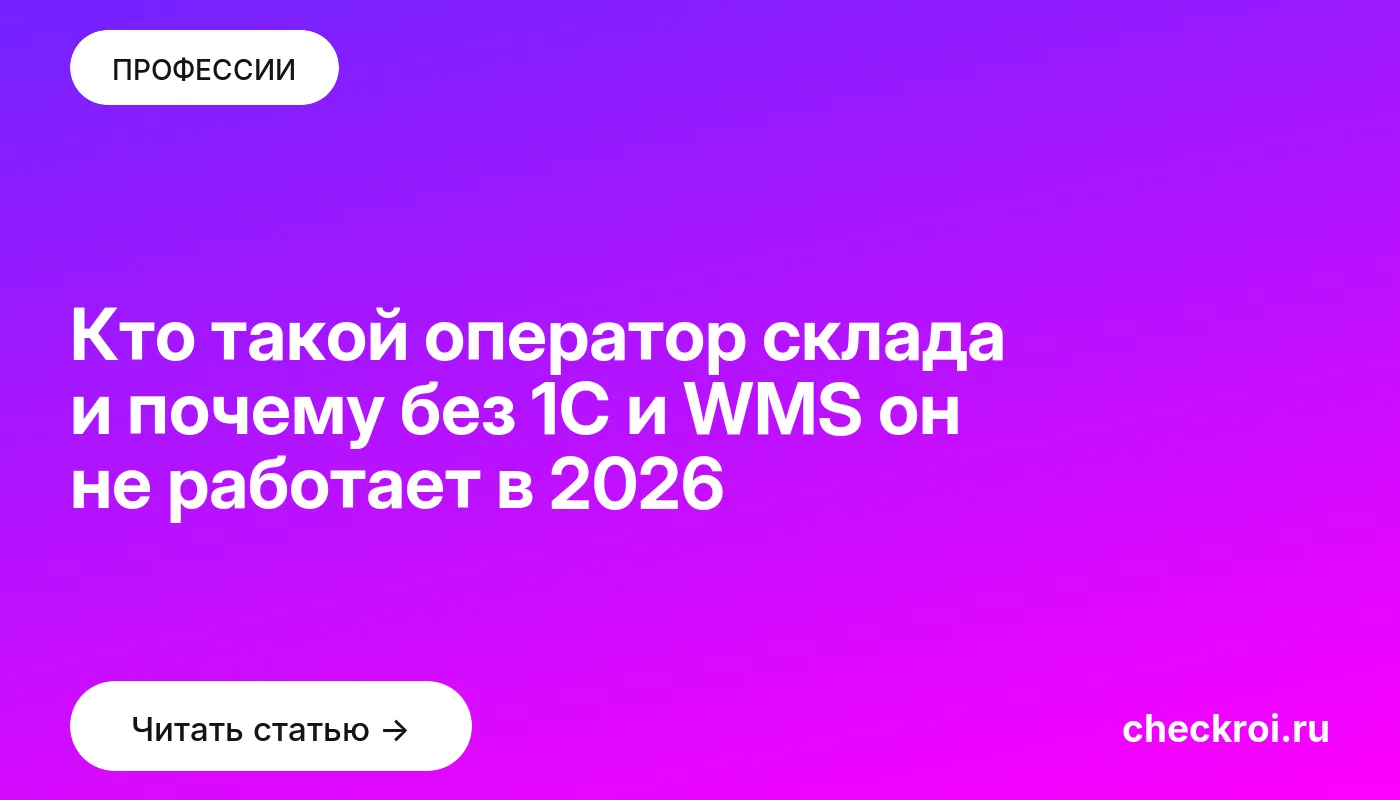 Обложка: Кто такой оператор склада и почему без 1С и WMS он не работает в 2026
