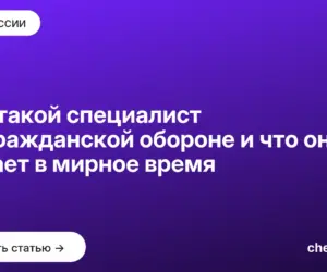 Обложка: Кто такой специалист по гражданской обороне и что он делает в мирное время