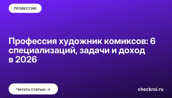 Обложка: Профессия художник комиксов: 6 специализаций, задачи и доход в 2026