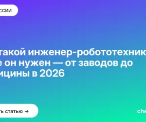Обложка: Кто такой инженер робототехник и где он нужен — от заводов до медицины в 2026