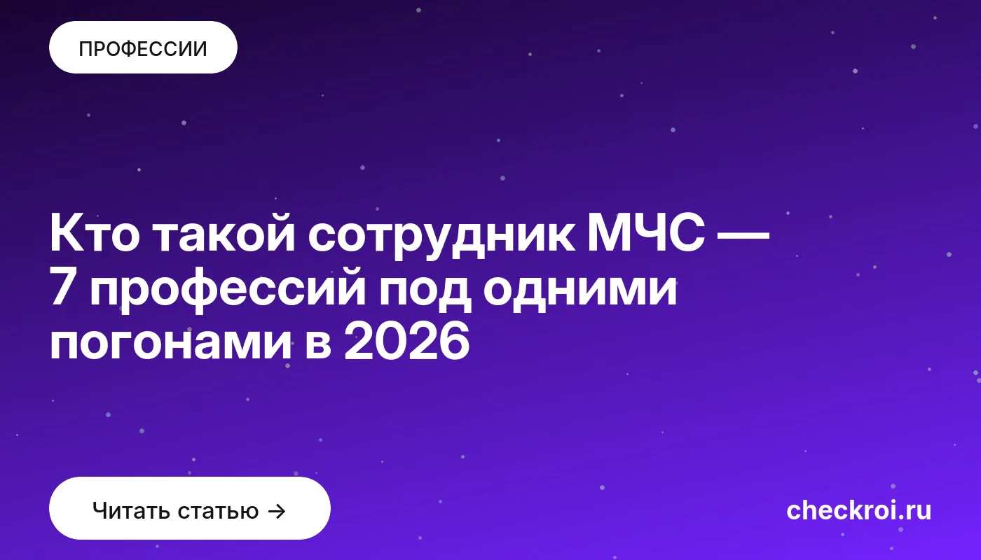 Обложка: Кто такой сотрудник МЧС — 7 профессий под одними погонами в 2026