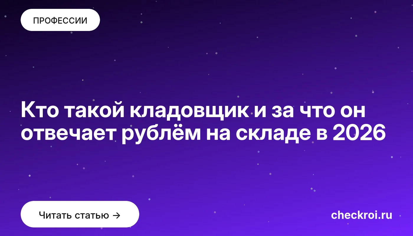 Обложка: Кто такой кладовщик и за что он отвечает рублём на складе в 2026